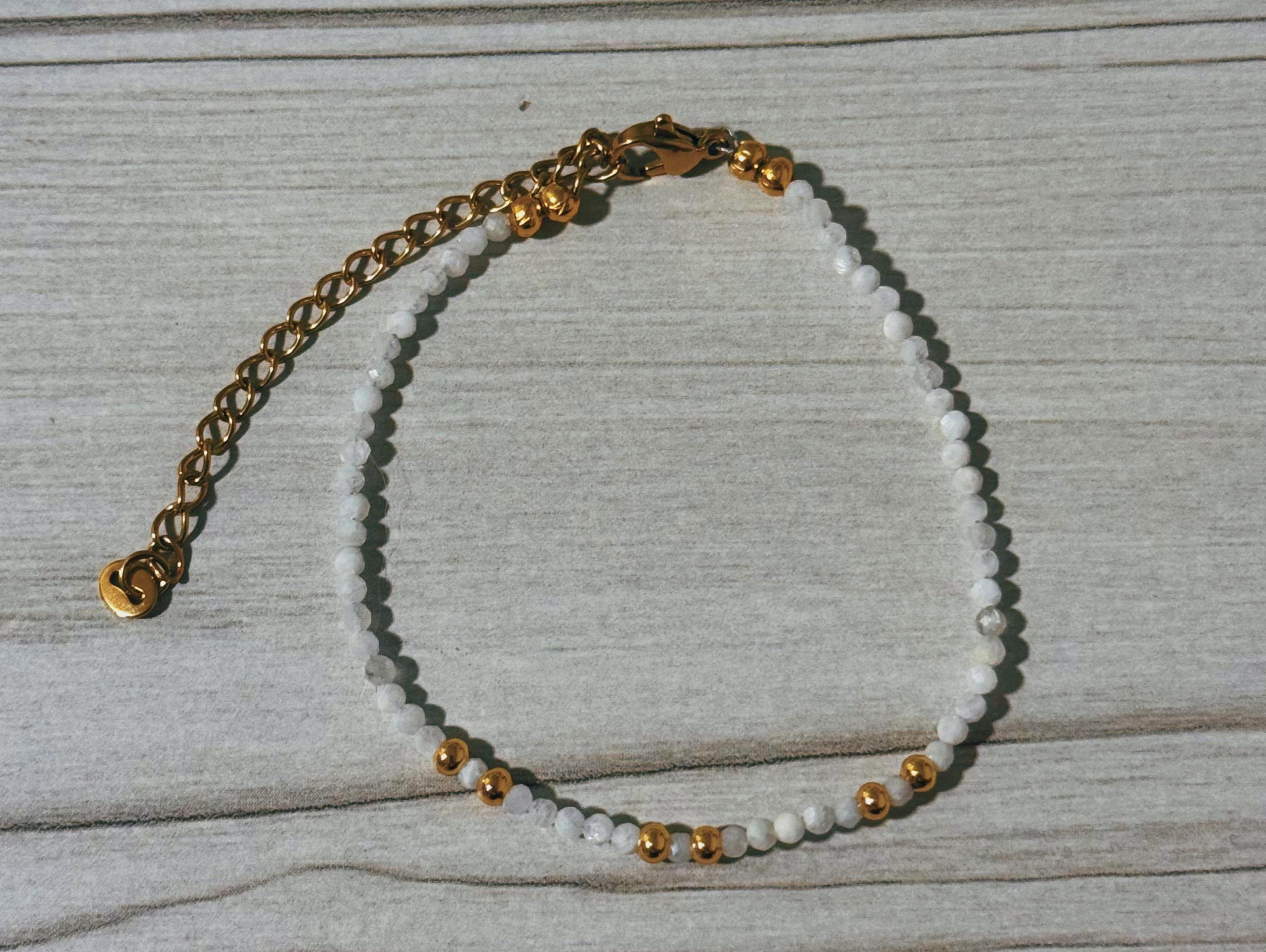 Moonstone and Gold Bracelet - Thumbnail 2