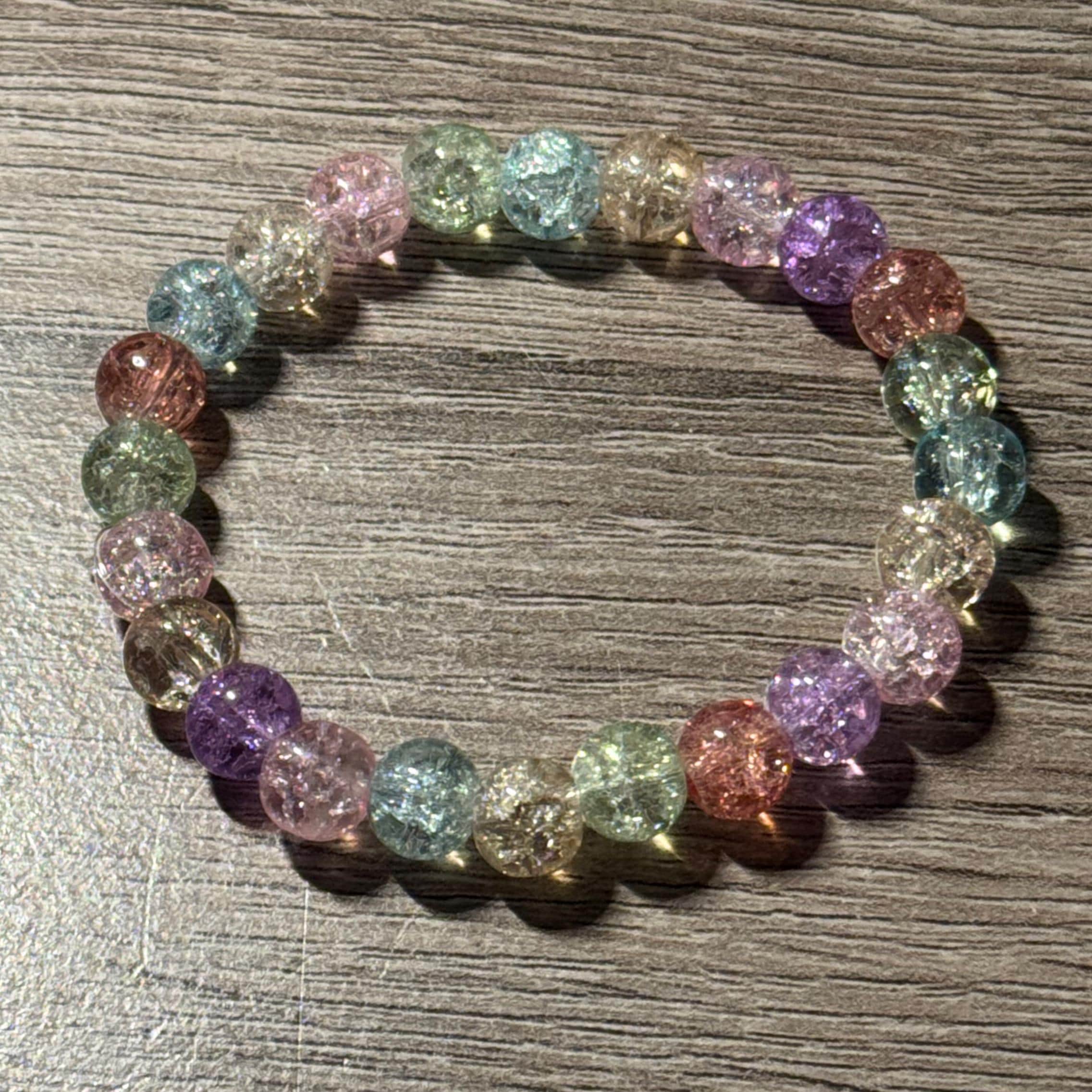 Spring Pastel Glass Bead Bracelet