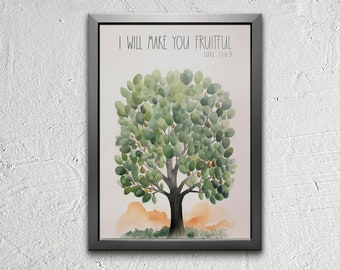 Watercolor Fig Tree Bible Verse Print (Digital Download)