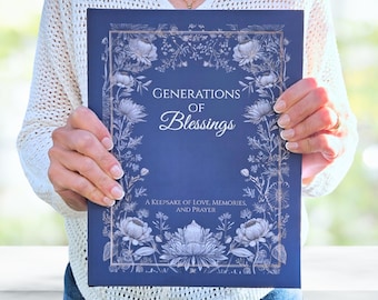 Generations of Blessings Godparent Gift | Christian Heirloom Perpetual Calendar Prayer Book | Christmas Keepsake for Godmother or Godfather