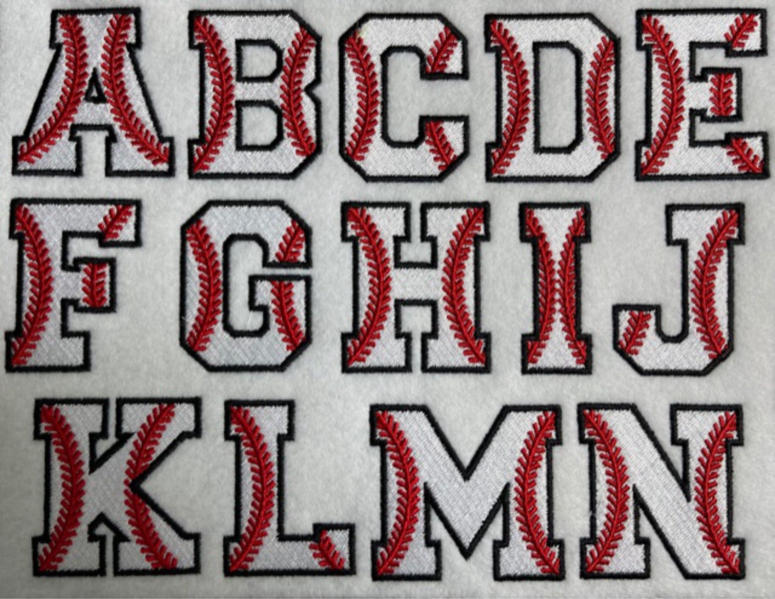 Baseball Alphabet Embroidery Designs Etsy Ireland