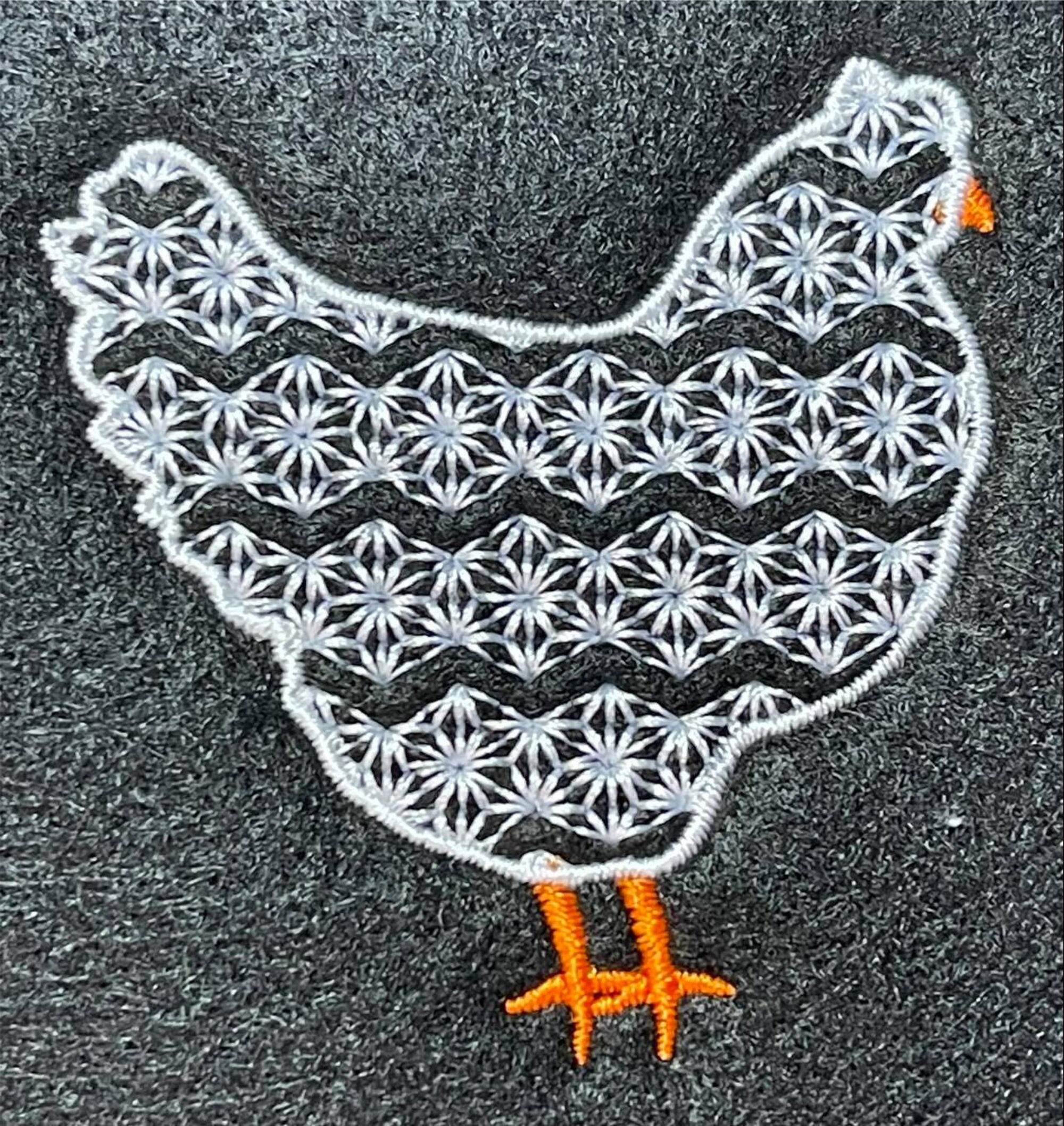 Chicken Motif Machine Embroidery Design Etsy