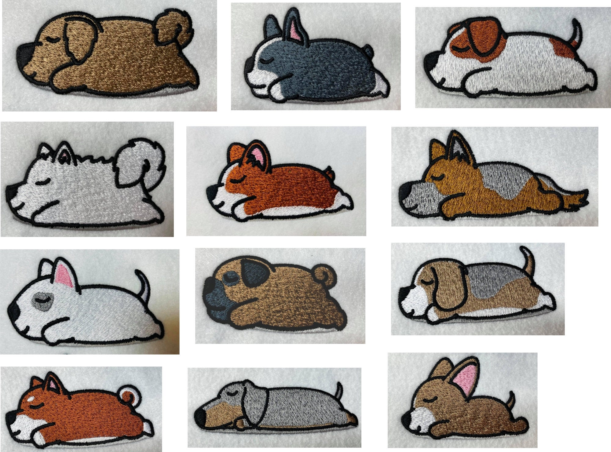 12 Dog Machine Embroidery Designs Etsy