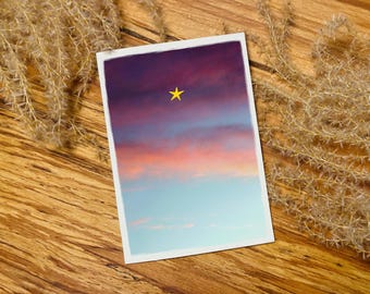 Biglietto d'auguri - Non servono parole | Stella | Cartone riciclato