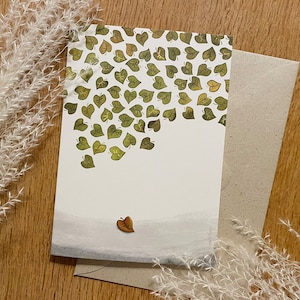 Carte pliée - Sans mots | Carte de sympathie | carton recyclé