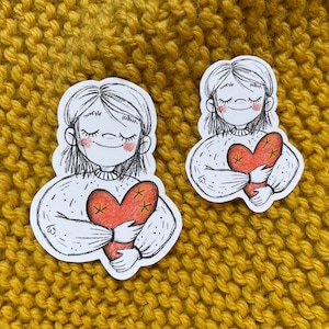 Fille de coeur - Autocollant | vinyle