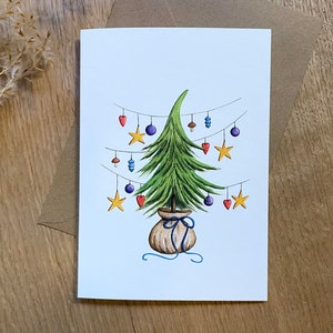 Biglietto natalizio pieghevole | Buon Natale | Carta riciclata
