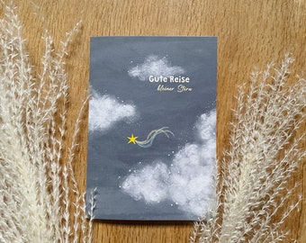 Have a good trip - folding card - gray | Star Child | Recycled cardboard