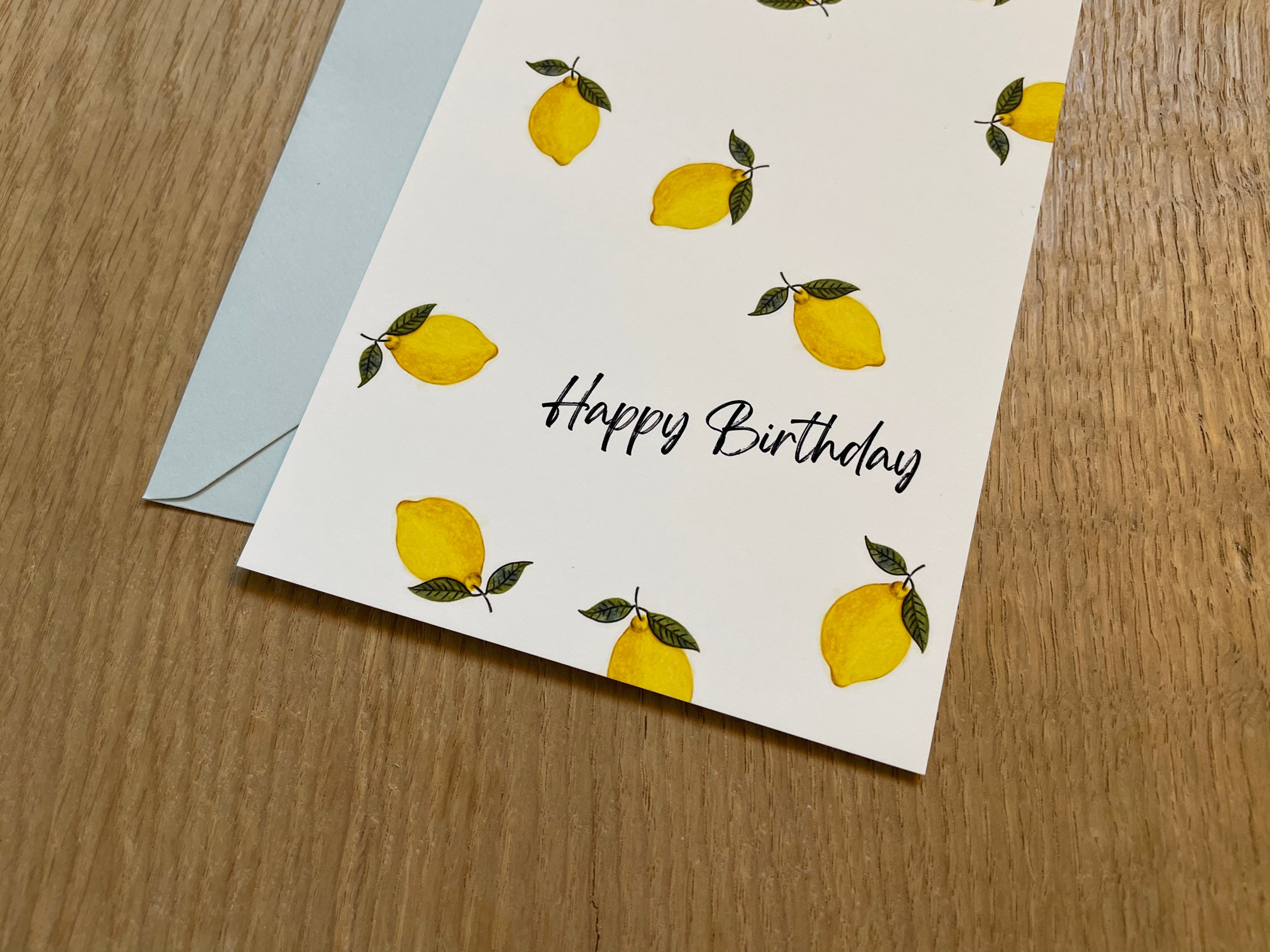 Zitronen Geburtstag Postkarte Happy Birthday DIN A6 Etsy