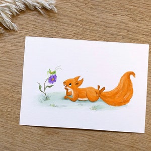 L'écureuil aime les sauterelles - carte postale/murale - Vous êtes quelque chose de très spécial | Amour | A6 | Papier beaux-arts