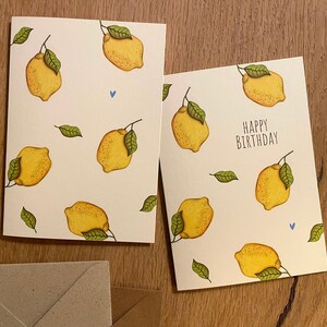 Limoni - Biglietto pieghevole | Buon compleanno | carta riciclata