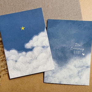 Carte pliante de deuil (1 pièce) B-stock **Avec des défauts à peine visibles** Carton recyclé