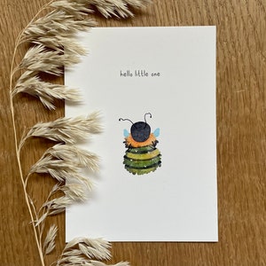 Baby Hummel - cartolina | | DIN A6 | murale Carta Fine Art