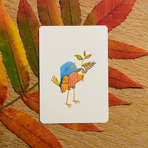 MINImap - Herfstvogel | Verheug je | DIN A7 | Gerecycled papier