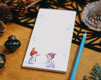 Little snow creatures - notepad | 8x15cm | Recycled paper