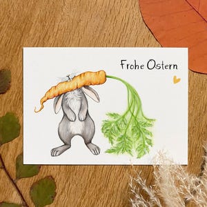 Hase - Postkarte | Osterkarte | Fine Art Papier | Inklusive Briefumschlag