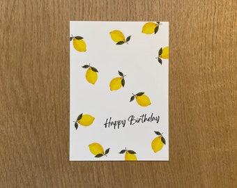 Lemon Birthday - Postcard | Happy Birthday | DIN A6 | Fine Art Paper