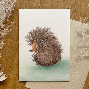 Hérisson - Carte postale | Murale | tu es génial | Papier beaux-arts | Y compris l'enveloppe
