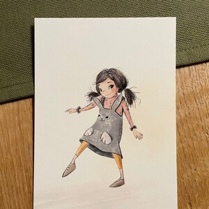 Vestido de conejita - postal | Tarjeta de Pascua | Eres genial | Papel de Bellas Artes | Incluye sobre