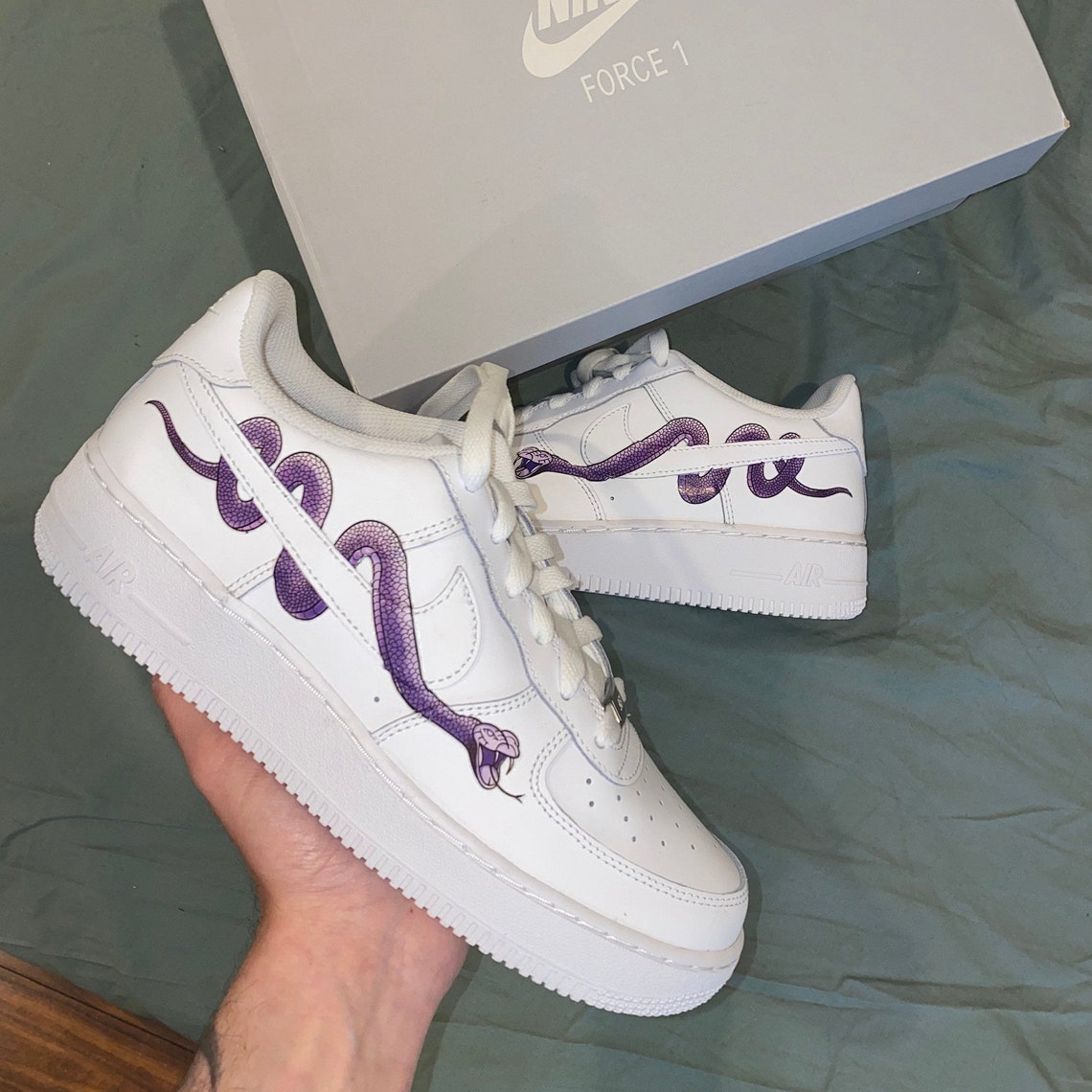 snake print air force 1