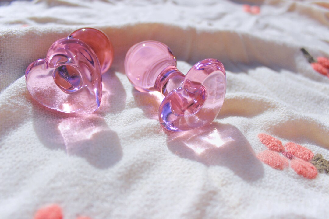 Heart Butt Plug, Glass Butt Plug, Cute Buttplugs for Women, Sissy Butt Plug, Ddlg Gift