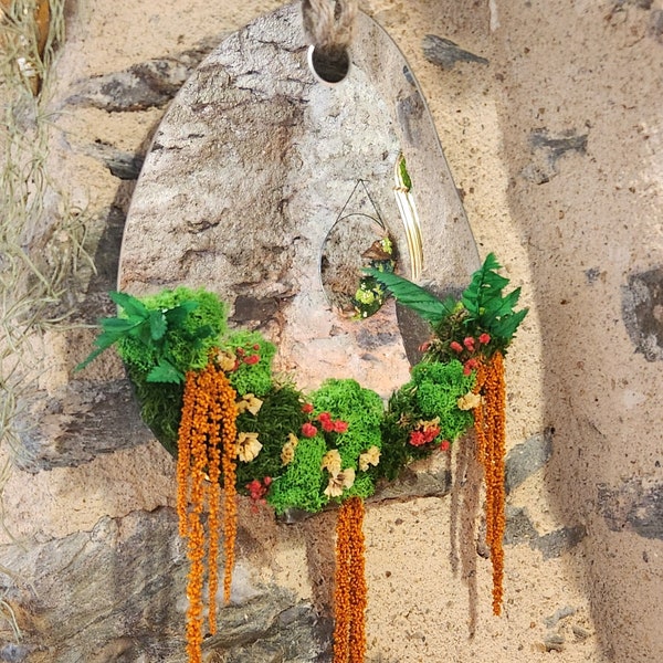 miroir vegetale stabilisés/ fleurs éternelles  /decoration floral