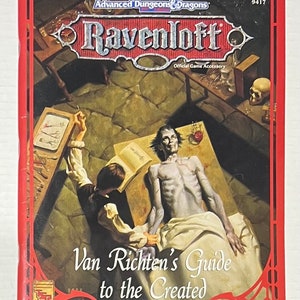 Ravenloft Factory Sealed Van Richten’s Guide To The Created, AD&D TSR, Dungeons and Dragons