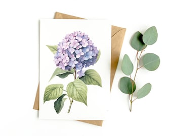 Hydrangea Botanical Greeting Card (BLANK PACK OF 3)
