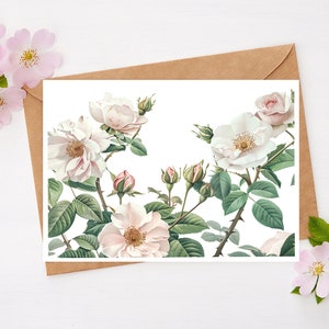 Wild Rose Botanical Greeting Card (BLANK PACK OF 3)