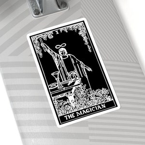 Carta de tarot de mago, pegatina de raider waite