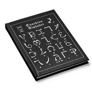 Enochian Occult Blank Journal. Enochian Alphabet. Angelic Alphabet