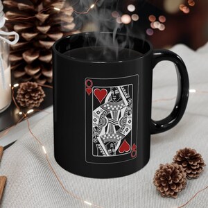 Queen of Hearts 11oz Black Mug