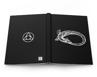 Ouroboros Alchemical Journal. Hard cover with lines. Ouroboros-Dragon. Alchemy. Diary. Notebook.
