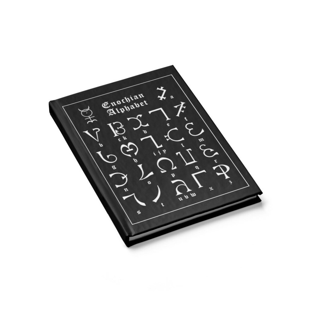 Enochian Occult Blank Journal. Enochian Alphabet. Angelic
