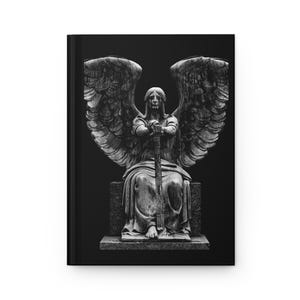 Engel des Todes Siegreich. Schutzengel Hardcover Notizbuch, Kunstliebhaber, Grabkunst, goth design, gothic angel, Statue Herman Matzen
