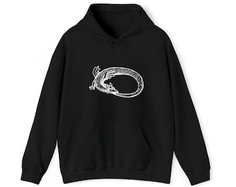 Ouroboros Alchemy Hoodie. Ouroboros-Dragon Alchemical Hooded Sweatshirt