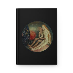Hieronymus Bosch Lovers. Garden of Earthly delights, detail. Hardcover Journal Matte