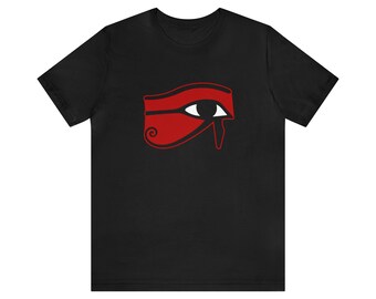Eye of Horus, Egyptian God Symbol, Red Eye version t-shirt