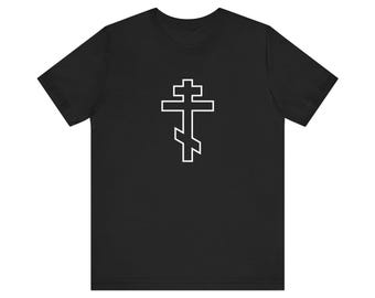 Camiseta con la cruz ortodoxa, camiseta cristiana, ropa ortodoxa, símbolo ortodoxo