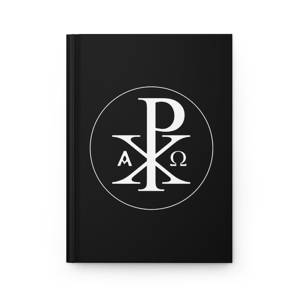 Chi Rho. Constantine Cross. In Hoc Signo Vinces. Hardcover Journal with lines.