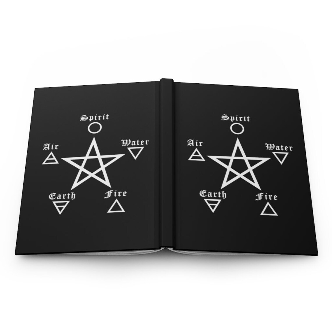 Pentacle 5 Elements, Fire, Earth, Air Water and Spirit Hardcover Lined ...