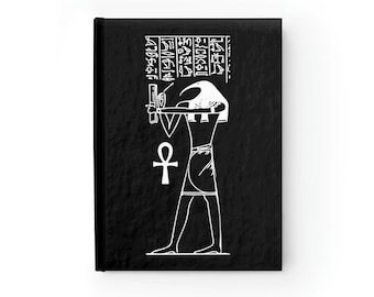 Thoth Egyptische god. Dagboek - Lege pagina's 1 5" x 7.2"