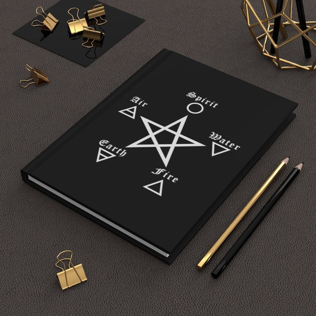 Pentacle 5 Elements, Fire, Earth, Air Water and Spirit Hardcover Lined ...