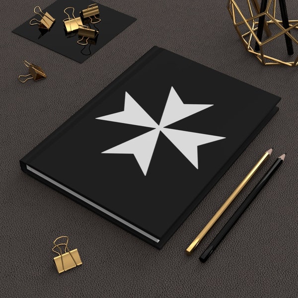 Knight of Malta Cross. Knights Hospitaller Cross. JOURNAL. Crusader Military Order Cross. Crusader .Hardcover Journal with LINES.