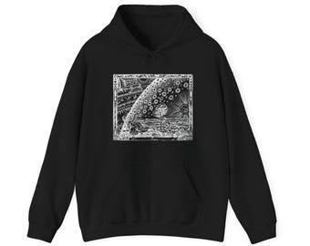 Flammarion Engraving. Alchemy Hooded Sweatshirt.