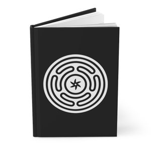 Hecate's Wheel, Stropholos of Hecate, Wicca symbol Hardcover Lined Journal Matte image 4