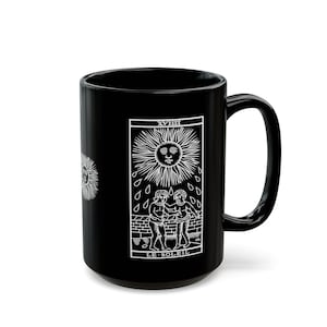 Sonnen-Tarot von Marseille. Le Soleil de Marseille. Große Schwarze Tasse 15oz