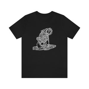 Lion eating the Sun. The green lion. Alchemy T shirt. Unisex