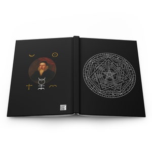 SIGILLUM DEI AEMETH. Enochian magic Journal. Hardcover with lines. Hieroglyphic Monad on the back