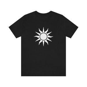 Sun Symbol T shirt. Unisex Jersey Short Sleeve Tee